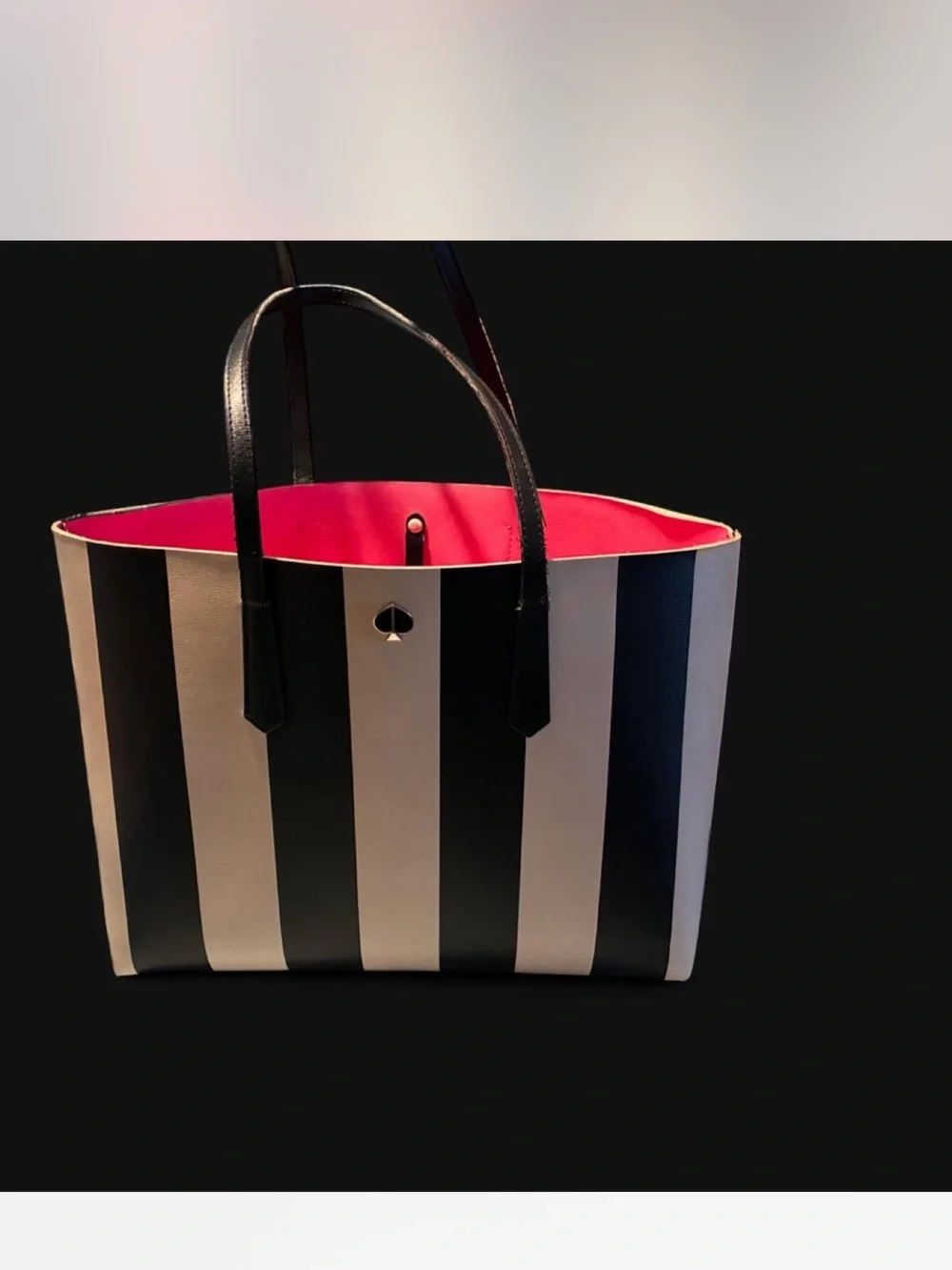 kate spade Molly striped tote and pink Wristlet